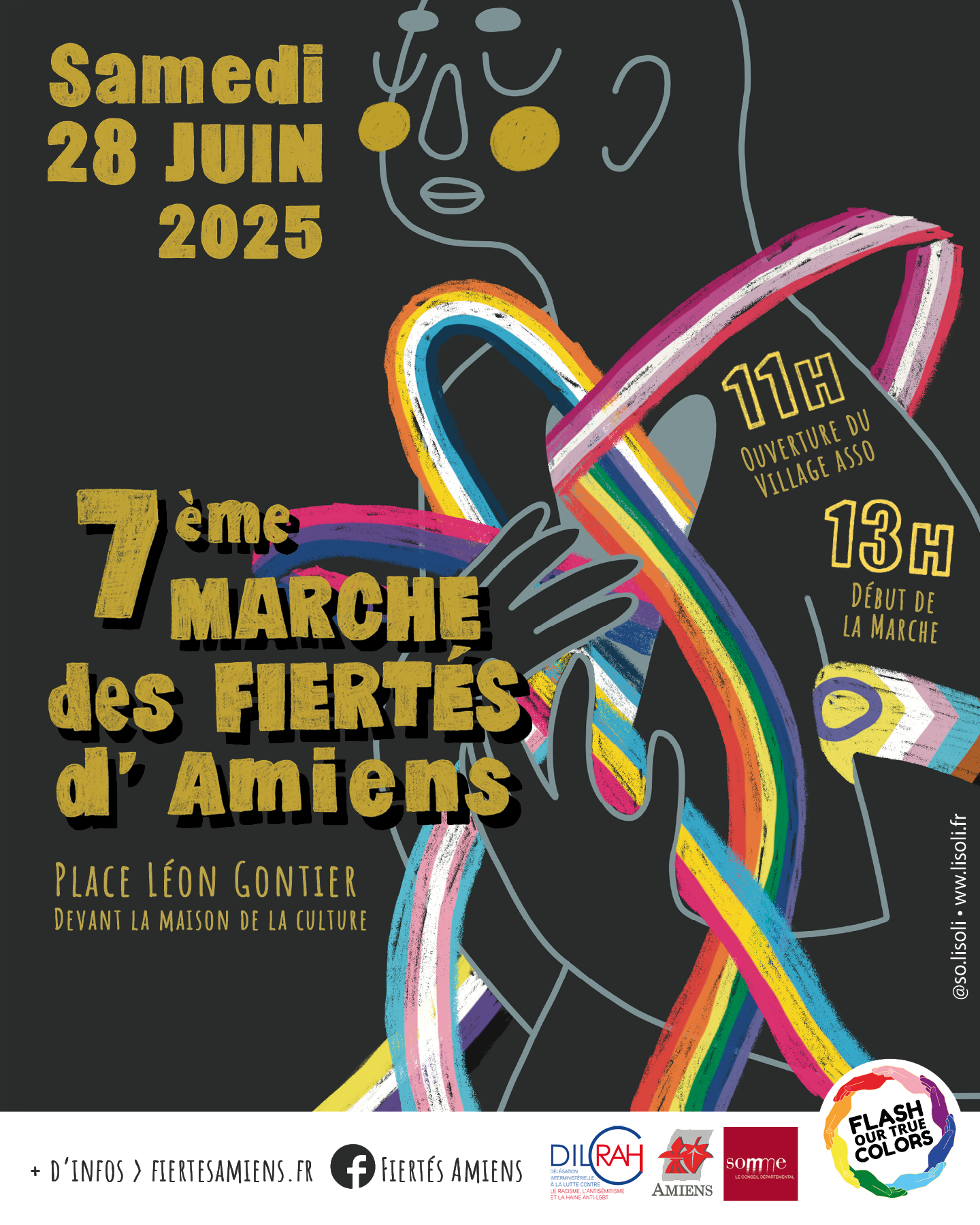Affiche de la 7ème Marche des Fiertés d'Amiens