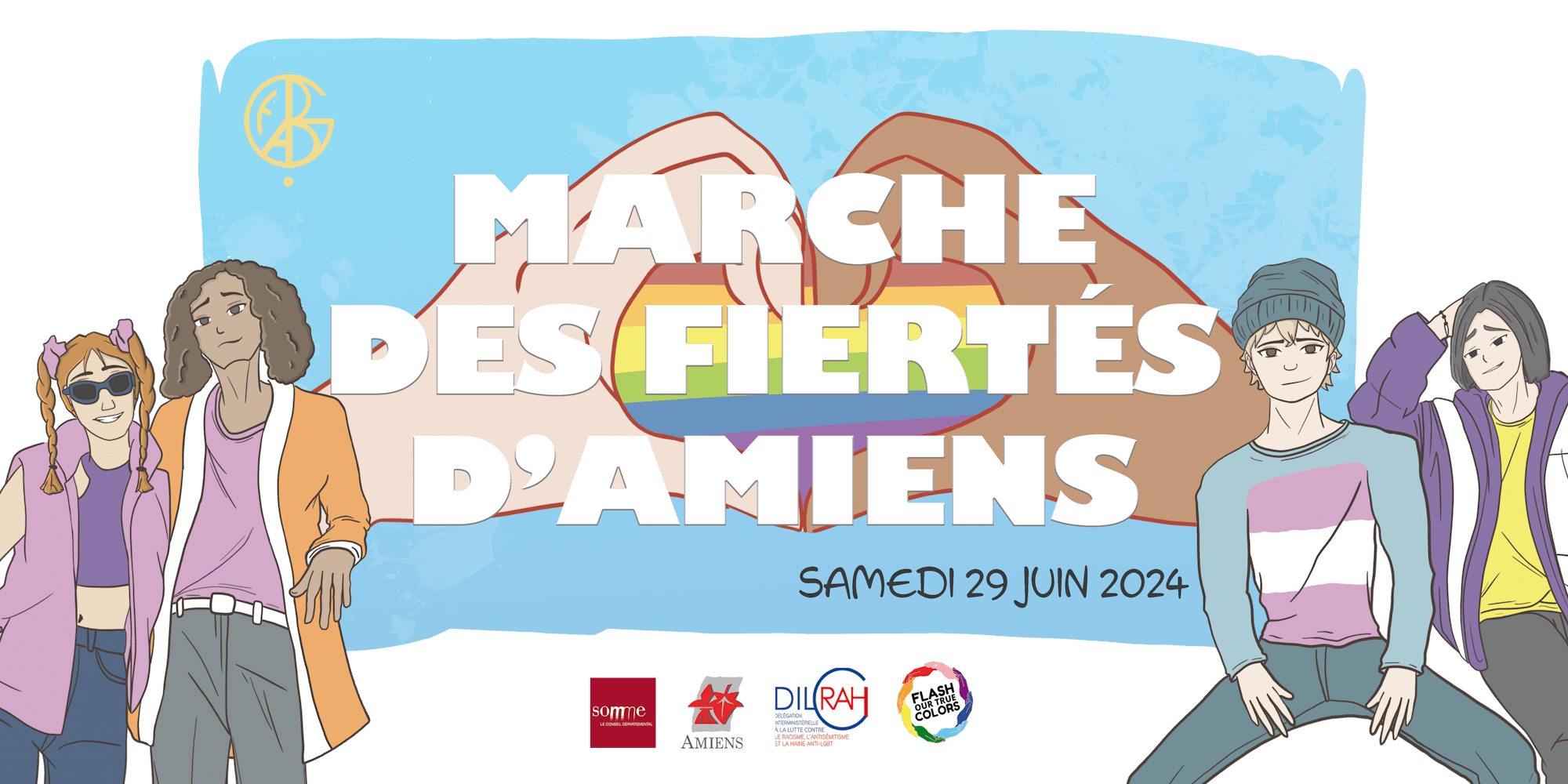 Bannière de la 6ème Marche des Fiertés d'Amiens